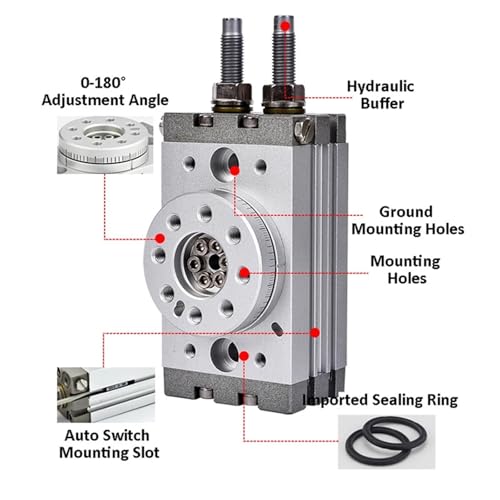 Vérin de table rotative pneumatique MSQB20A pour éliminer les secousses de rotation