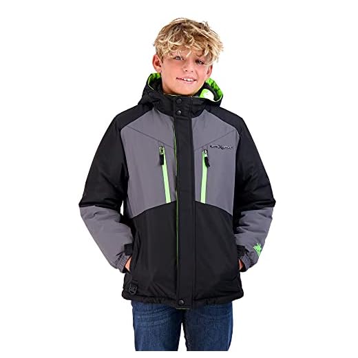 ZeroXposur Little Boys 3-in-1 System Jacket with Detachable Inner Shell - Boys Winter Coats (Iron, 4)