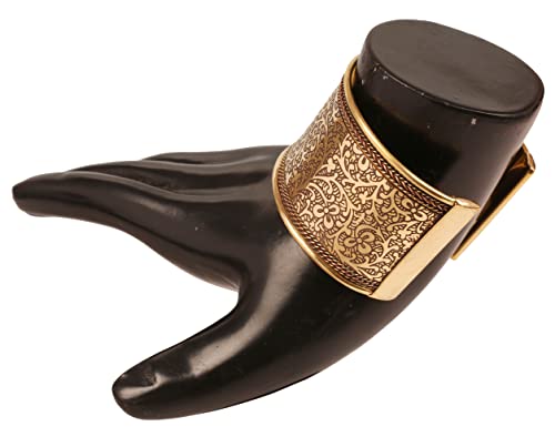 Touchstone New Indian Bollywood Desire Brass Base Magical Floral Etching Stylish Wrist Enhancer 1.50 Inches Free Size Designer Jewelry Cuff Bracelet In Gold Tone For Women. #TOP1