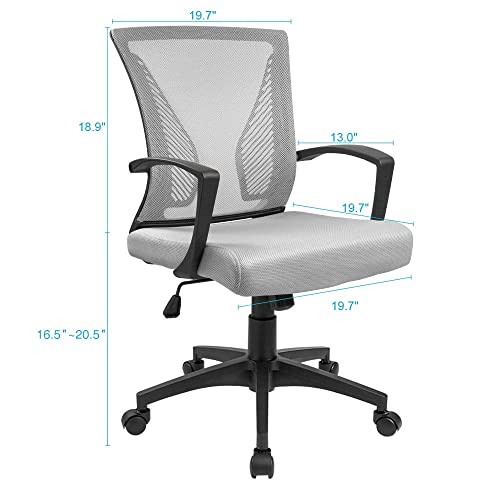 image for Furmax Office Chair Ergonomic Computer Desk Mesh Chair Mid Back Swivel