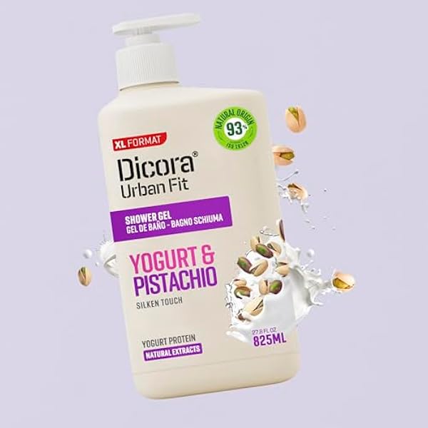 Гель для душа Dicora Urban Fit Proteins Йогурт и фисташки Кремообразный и глубоко увлажняющий гель для душа против загрязнений размер 825 мл