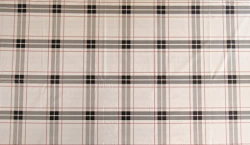 Lodge Tartan Plaid Vinyl Flannel Back Tablecloth (52" X 52" Square) #TOP3