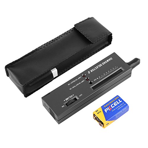 High Accuracy Professional Jeweler Diamond Tester Selector Gemstone Tool Gems Jewelry Test Tool for Novice and Expert Jewelry Diamond Selector II Tester with Battery & Case