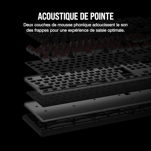 Corsair K70 Core RGB Clavier Mécanique de Jeu avec Repose Paume Touches Linéaires Pré lubrifiées MLX Amortissement du Son - vue 7