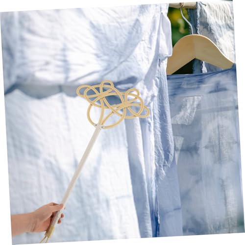 UTHCLO Practical Rug Beater Duster with Long Handle Imitation Rattan Weave Dust Shaker for Quick Cleaning of Quilts Cushions and Bedding Lightweight Dust Removal Tool for Home and Office