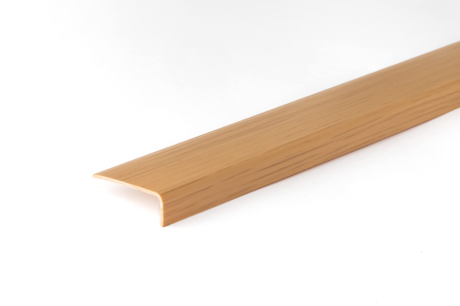Wood Effect Plastic PVC Corner 90° 2.5 Meters Angle Wall Guard Edge Protector TMW Profiles (Light Oak, 30x10 mm)
