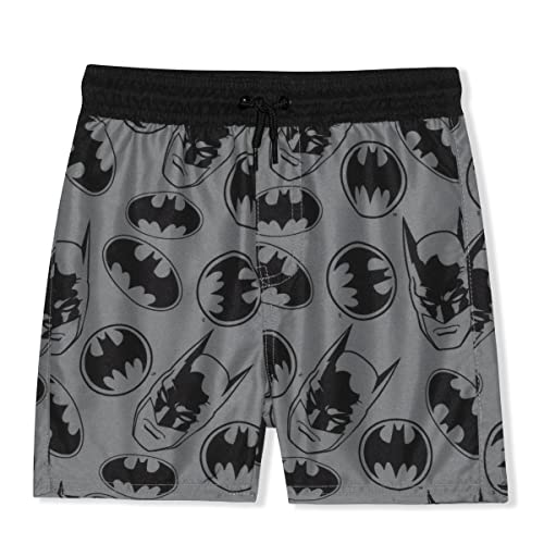 Image of WARNER BROS Batman Boys UPF 50+ Rash Guard and Swim Trunks Shorts Swimwear Set Swimsuit for Toddler to Big Kids