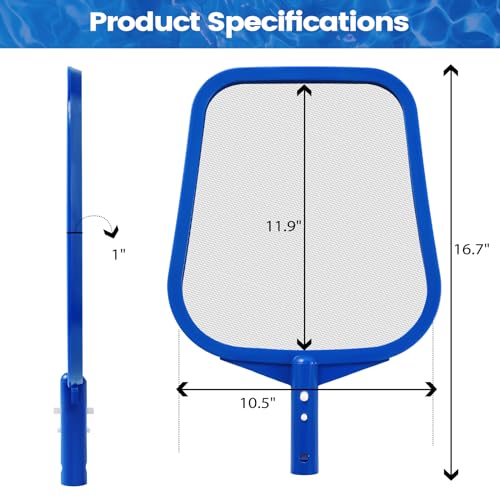 coclothy Pool Skimmer - Pool Skimmer Net for Cleaning, Pool Leaf Skimmer Net with Fine Mesh Reinforced Frame, Hot Tub Skimmer Net Filters Out Debris - Thumbnail 3