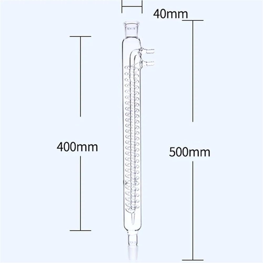 Sprzęt laboratoryjny 200/300/400 mm 24/29 szkło borokrzemowe skraplacz laboratoryjny eksperyment ze szkła laboratoryjnego (400 mm)