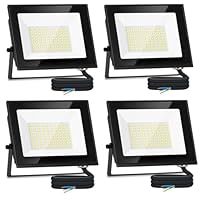 Aigostar Faretto LED da Esterno 50W 4500LM, Faretti LED Esterno Impermeabile IP65, 6500K Bianca Fredda per Giardino Cortile Garage Pareti.4 pcs