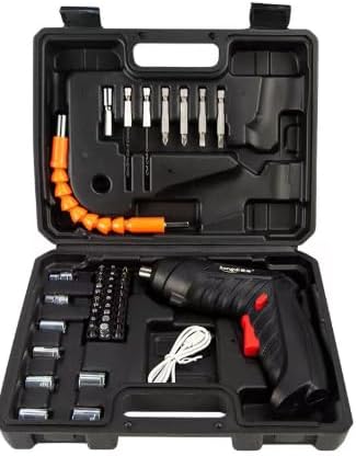 HomeBeyond Cordless Power Screwdriver, Electric Screwdriver Rechargeable Set, 47pcs Bits in Carrying Case Pivoting Handle and LED Lights, Small Drills Cordless