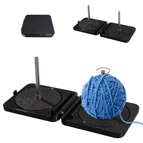 Portable Yarn Holder - Yarn Winder Spinner for Travel Pocket Double Crochet Accessories for Crocheting and Knitting Anti Slip