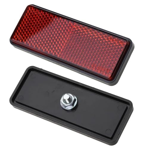Reflector de advertencia rojo para placa de bicicleta y scooter en ciudad