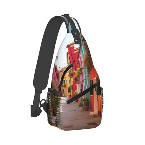 Bolso bandolera unisex negro para viajes y senderismo miniatura 7