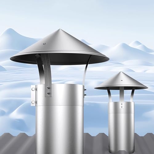 Sombrerete contra viento y lluvia para chimenea de acero inoxidable con fijación 2