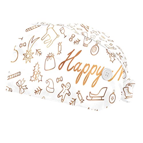 Chapeaux de Noël pour la Cuisine et le Commerce | Casquettes de Fête 2 Pcs