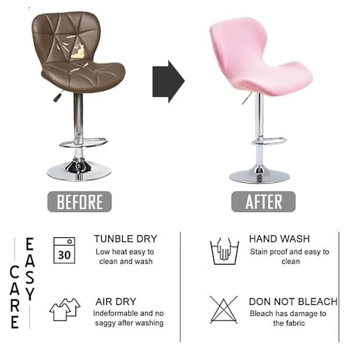 Housses de tabouret pivotant en velours chic pour sièges de comptoir et pub - 7