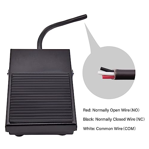 Interruptor de pedal eléctrico de metal momentáneo de 220V y 10A para control estable 4