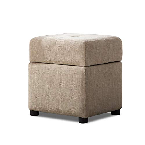 ygqzm Storage Stool - Storage Cube Folding Ottomans with Storage Foot Rest Stool Seat Foldable Storage (Color : Beige) ygqzm Storage Stool - Storage Cube Folding Ottomans with Storage Foot Rest Stool Seat Foldable Storage (Color : Beige)