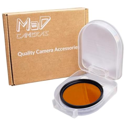 MaD Cameras 58mm Orange Lens Filter for Photography Cover