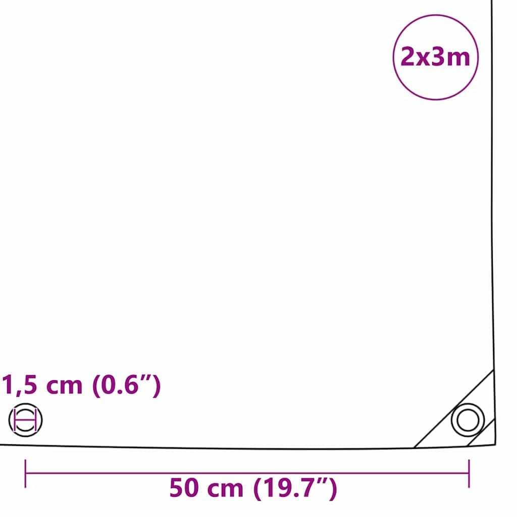 Telone 650 g/m², colore arancione, con rivestimento in PVC, 2 x 3 m, impermeabile, con occhielli, resistente alle intemperie, agli strappi, ai raggi UV, per giardino, campeggio, auto