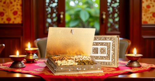 Image of Browntree Minakari-4P-300g | Dry Fruits Gift Hamper | 4 Assorted Dry Fruits-Cashewnut, Almond, Raisins & Pista |Unique Gifts for | Healthy Dry Fruit Box for Corporate Gifts & Festive Gifting | Ideal gift box for all celebration