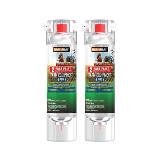 SAMURAI 2-Part Epoxy Primer for Farm Equipment Spray Paint (Metal Primer Red Oxide, Pack of 2 Cans)
