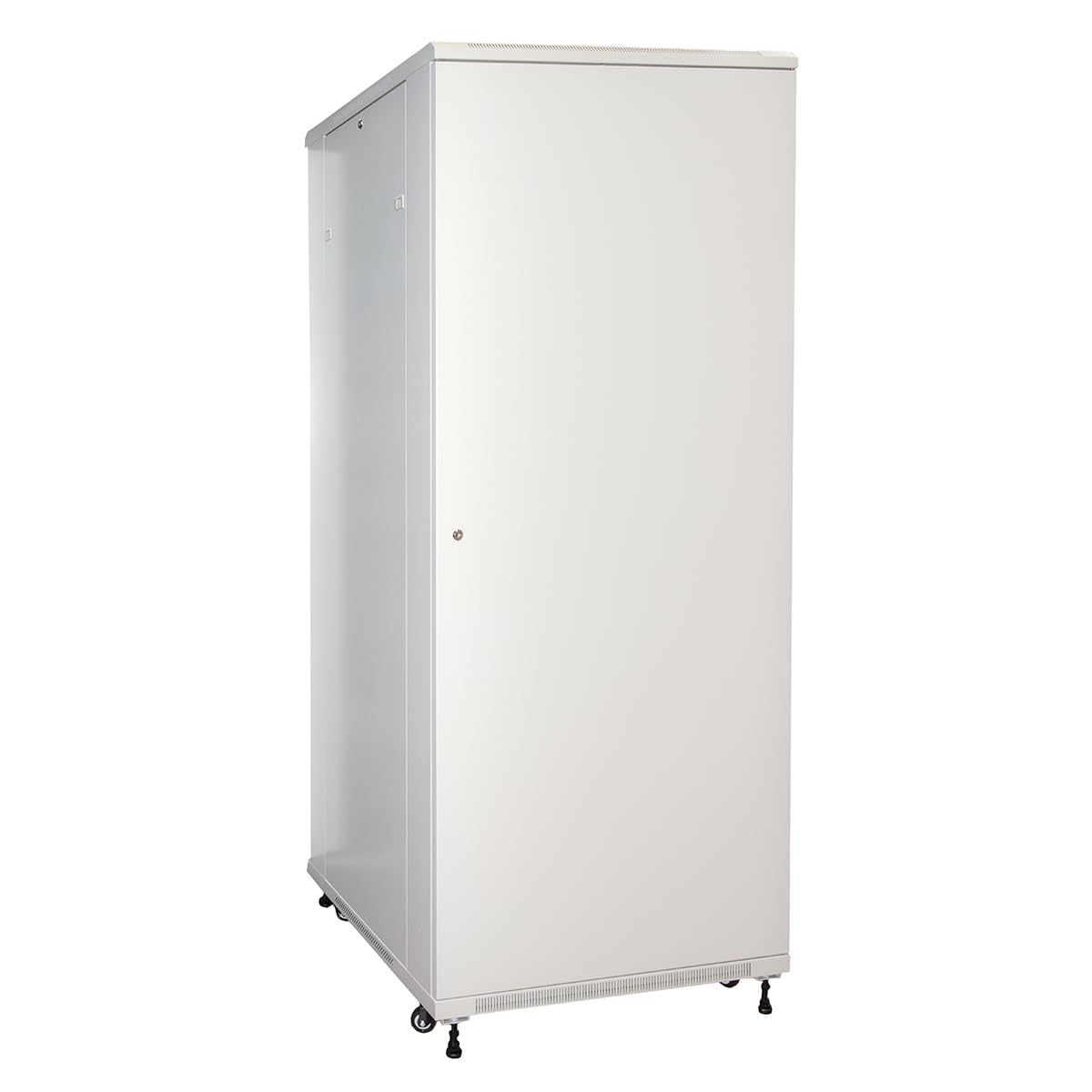 ARMADIO RACK 19" 42U (A)2055, (L)800, (P)800 COLORE GRIGIO PORTA VETRO DISASSEMBLATO CON GUIDACAVI LATERALE