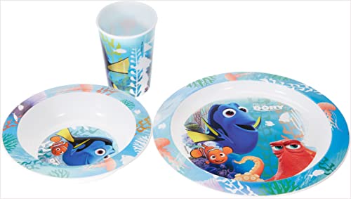Joy Toy 784450 Le Monde de Dory Lot de 3 Jeux de dînette Mélamine Multicolore 26 x 15 x 15 cm