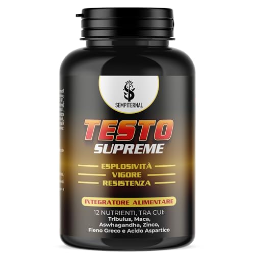 SEMPITERNAL® Testo Booster Uomo Forte Massa, 60 Capsule, Integratore Pre