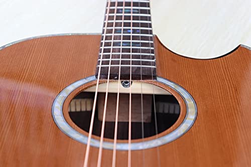 KEPOHK Guitare acoustique électrique professionnelle de haut niveau en bois de cèdre rouge solide de 40 pouces avec coin… - Les Beatles, Paul McCartney, John Lennon, RIngo Starr, George Harrison KEPOHK Guitare acoustique électrique professionnelle de haut niveau en bois de cèdre rouge solide de 40 pouces avec coin… – Image 5