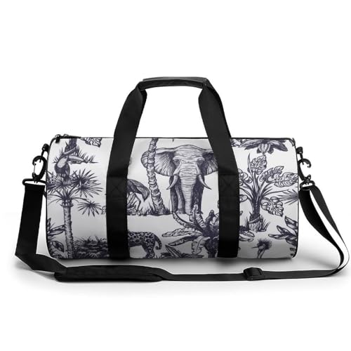 Sac de gym éléphant multifonction sac de sport grand compartiment 45x23x23cm duffel de voyage