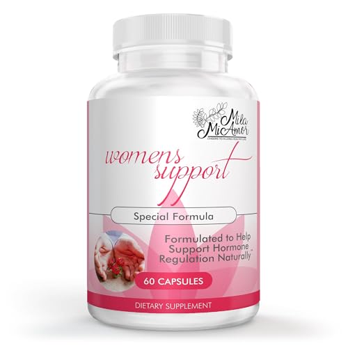 Image of Mila Miamor Women's Support - Hormone Regulator with Natural Ingredients - Estrogen Support for Women - Supplement for Hormone Balance, Menopause & Antioxidant - Made in USA - 60 Capsules