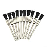 Besttoolifes Set di 30 spazzole per utensili rotanti, per lucidatura e rimozione della ruggine in metallo, con penna, tazza e spazzole tipo T, per smerigliatura e sbavatura