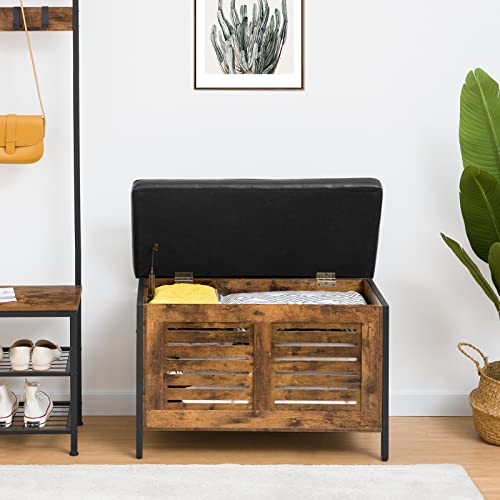 Hoobro Storage Chest, Wooden Toy Chest, Storage Bench With Padded Seat, Shoe Bench, Supports 220 Lb, Entryway Bench, 31.5 X 15.7 X 19.3 Inches, Easy Assembly, Bed End Stool, Bedroom Bf86Cw01G1 #TOP1