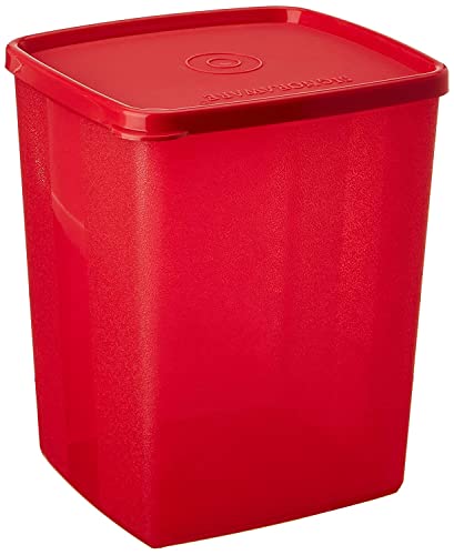 Image of SignoraWare 500ml Freezer Fresh No.3 Plastic Container with Lid, Bpa Free Bowl, Food Grade Box, Spill Leak Proof Case, Microwave Safe Compatible, Semi Transparent, Store and Stack (0.5Litres Red)