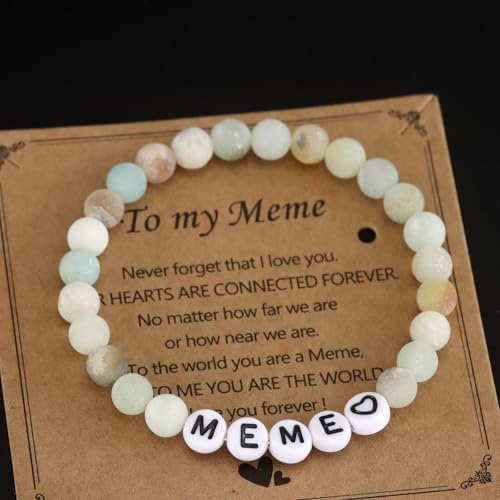 HUTIMY Gifts for Meme Birthday Women Italian Cute Grandmother Mothers Day Bracelet Meme Jewelry3
