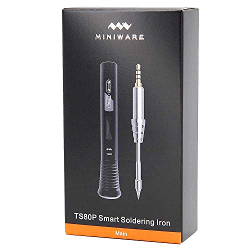 Charmgle Soldering Iron Station Smart Mini Portable Tools Kit Fast Heat up to 572? USB Digital OLED Display Set Original Upgraded TS80P Hot Air Rework Pen