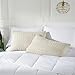VHC Brands 100% Cotton Waffle Weave Natural King Size Sham Set of 2 20x36, Decorative Throw Pillow Covers/Shams, Boho Farmhouse Bedroom Decor