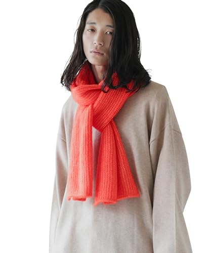 [ナノ・ユニバース] WEB限定 モヘヤライクワイドストール F オレンジ
