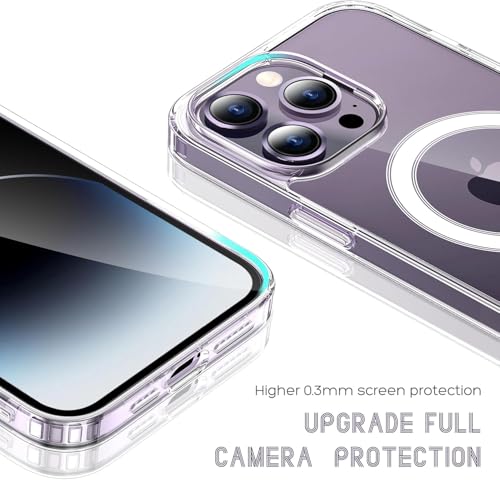 Image of REALCASE Ultra-Hybrid Back Case Cover for iPhone 15 Pro Compatible with MagSafe | Camera Protection | Hard Crystal Clear Back | Shockproof Bumper Cover Case for iPhone 15 Pro (Transparent)