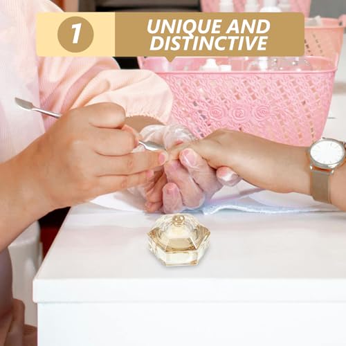2 piezas de cuencos de cristal para manicura miniatura 5