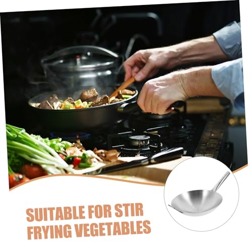 Wok de acero inoxidable antiadherente 12 pulgadas mango largo miniatura 2
