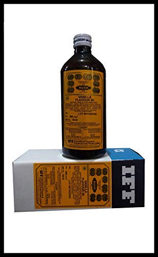 Nithi Foods, IFF, Vanilla Flavour 90 (Used in Ice Creams, Cakes, Chocolates, Jams, Jellies, Sweets, Marzipan, Confectioneries, Cookies, Sherberts, Milkshakes etc)- 500 ML Pack