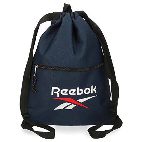 Reebok Boston Mochila Saco con Cremallera Azul 35x46 cms Poliéster