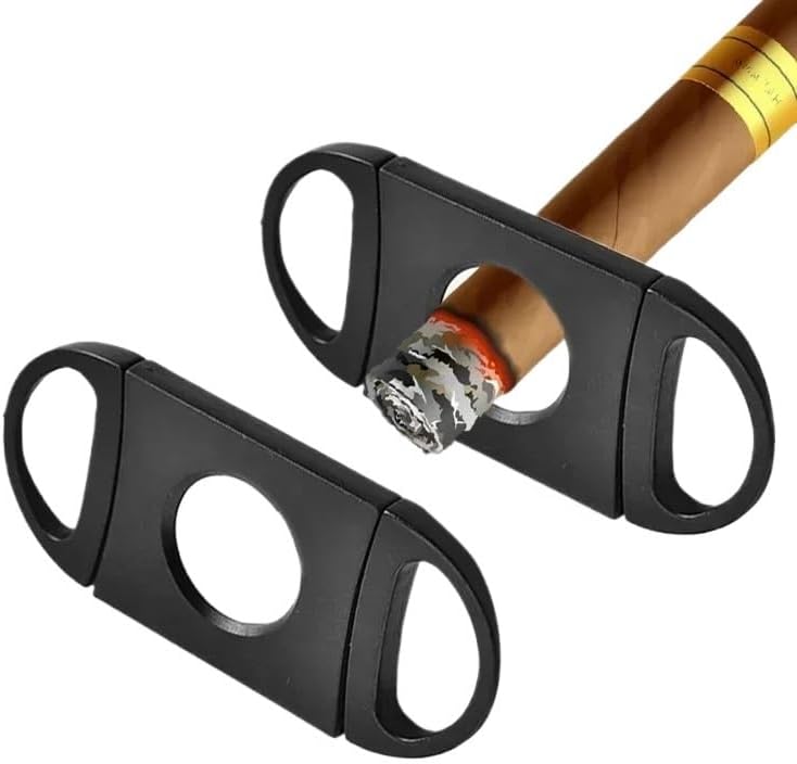 Stainless Steel Cigar Cutter Metal Knife Classic Guillotine Scissor Portable Smoking Accessory Gift for Man Cool Gadget(B) image 4