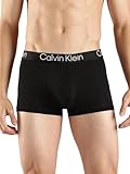 Calvin Klein Men's Ultra Soft Modern Modal 3-Pack Trunk, Black, Black, Black, M