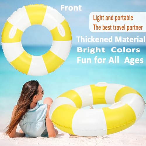 Image of 2 PCS Inflatable Pool Floats for Swimming Pool Party Lake Beach Adults - Floaties Pool Tubes Swim Rings Tubes Floaties for Beach Pool Party Decorations