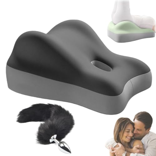 Sweet Surrender Pillow for Couples, Ergonomic Memory Foam (Dark Grey)