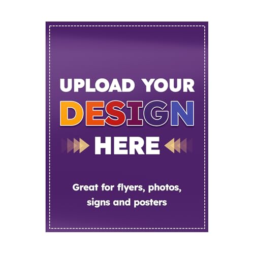 8.5 x 11 Full Color Copy Flyers Custom Copy Printing, White Glossy 80lb Text Paper, Upload Your Own